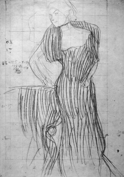 gustav klimt standing lady leaning on a chair study for the portrait of rose von rosthorn friedmann 1900