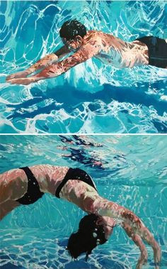 i a swimming underwater painting amazing art awesome paintings art moderne figurative