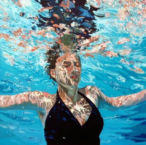 realistic underwater paintings by samantha french canvas art underwater swimming breathing underwater underwater