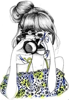 photographer girl by graciela on indulgy beautiful drawings cute drawings girl drawings jolies