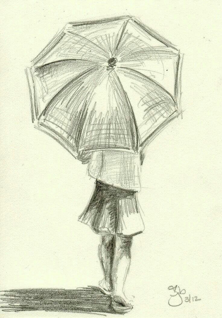 girl with umbrella art print