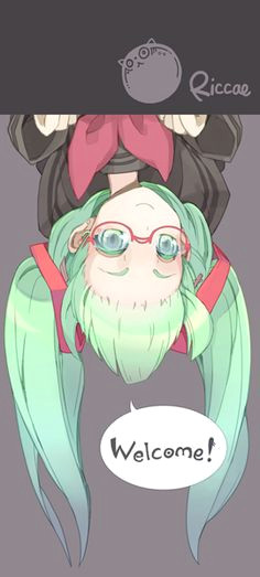 upside down hatsune miku u makes me want to draw upside down things now