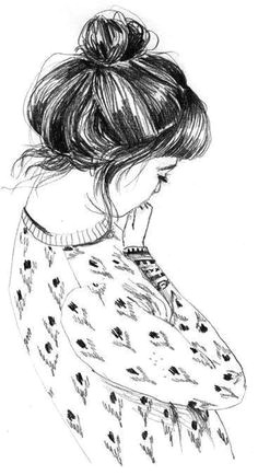 messy bun jumper drawing lines of lead pinterest arte digital