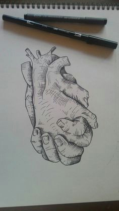 my drawing hands heart tombow art artist illustration dotwork