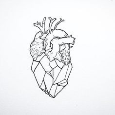 a geometric heart tattoo sketches tattoo drawings art drawings anatomical