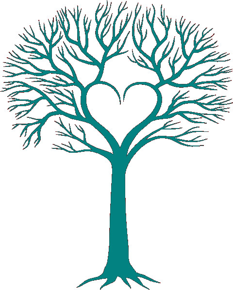 family tree with heart clip art