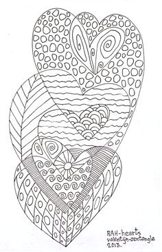 heart abstract doodle zentangle coloring pages colouring adult detailed advanced printable kleuren voor volwassenen coloriage pour adulte anti stress