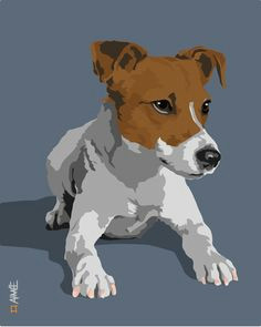 jack russell terrier dog art print by aimee liwag