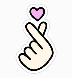 finger heart sticker kpop logos laptop stickers exo stickers kdrama finger heart
