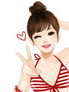 peace jolies images illustration girl cute cartoon girl cartoon anime art