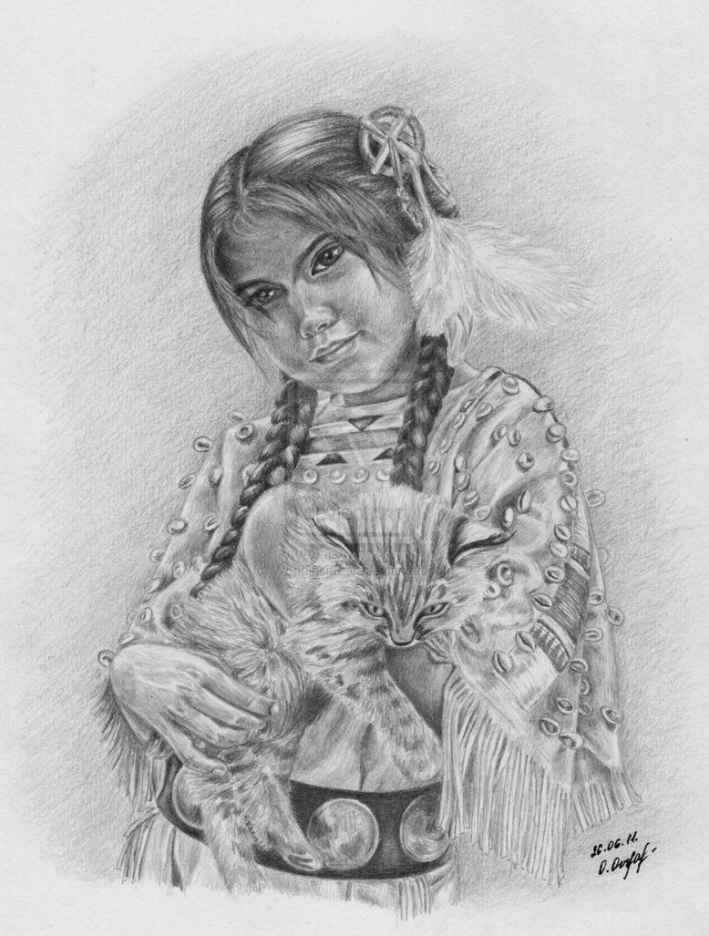 Drawing Of Native Girl Native American Indians Native American Girl by Worldinsideart On