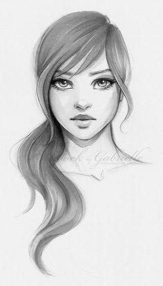 artwork by gabrielle girl face drawingsketch