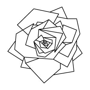 geometric rose design again minimal yet complex and dynamic it s currently on one of my main walls and i ve loved it for weeks