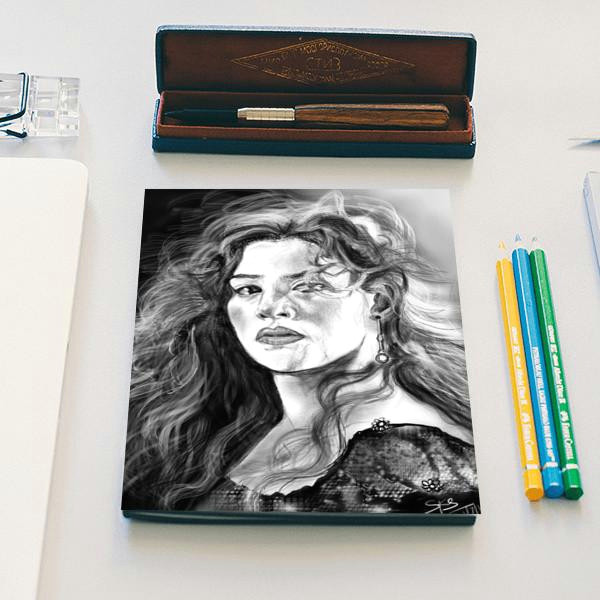 kate winslet rose titanic notebook artist draw on demand