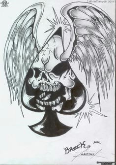 demon on cross tattoo sketch skulls and smoke tattoo designs