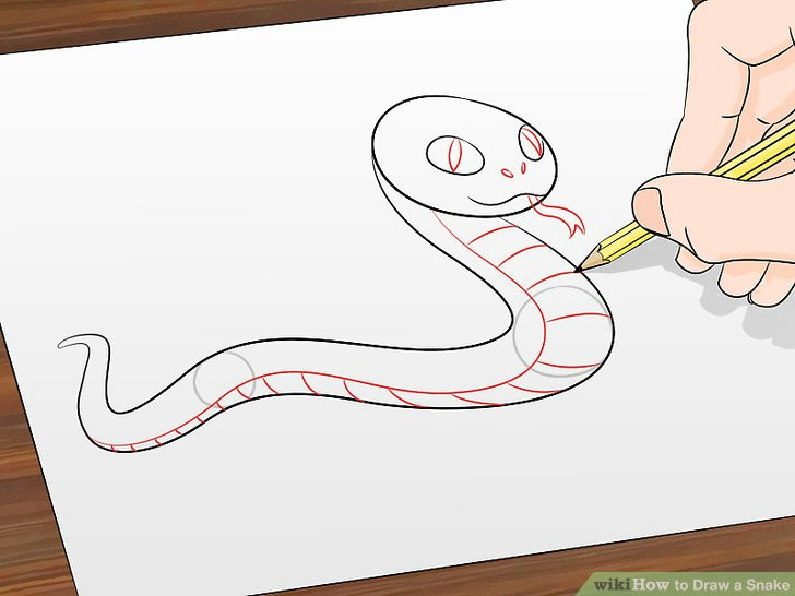image titled draw a snake step 5