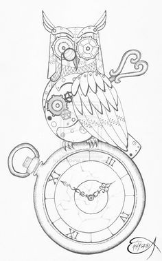 steampunk clockwork owl wip
