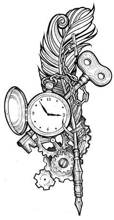 steampunk coloring page printable adult kleuren voor volwassenen farbung fur erwachsene coloriage pour adultes colorare per adulti para colorear para