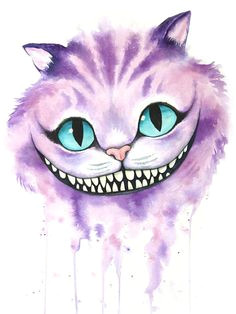 cheshire cat watercolor by denise soden print donated by the artist tap the link now to see all of our cool cat collections