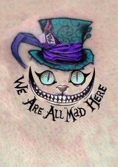 cheshire cat alice wonderland we are all mad here enzo gigante mad hatter