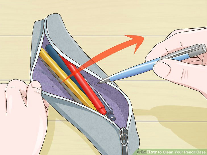 image titled clean your pencil case step 1