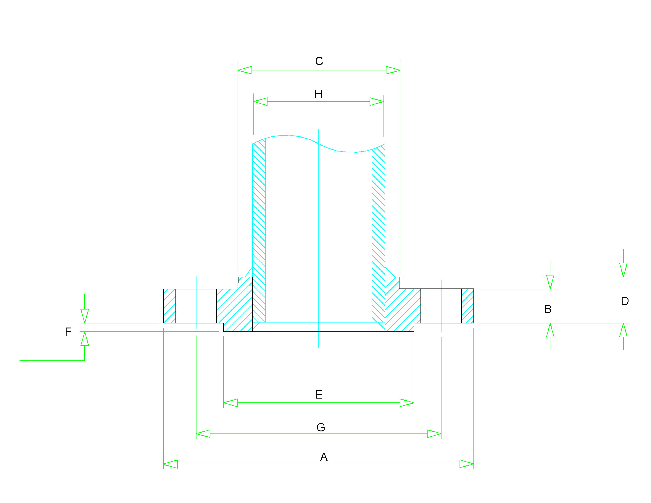 class 150 slip on flange dimensions