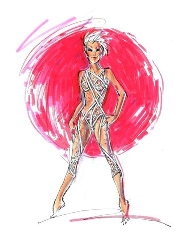 pink and bob mackie reunite for funhouse tour 2009 design for glitter in