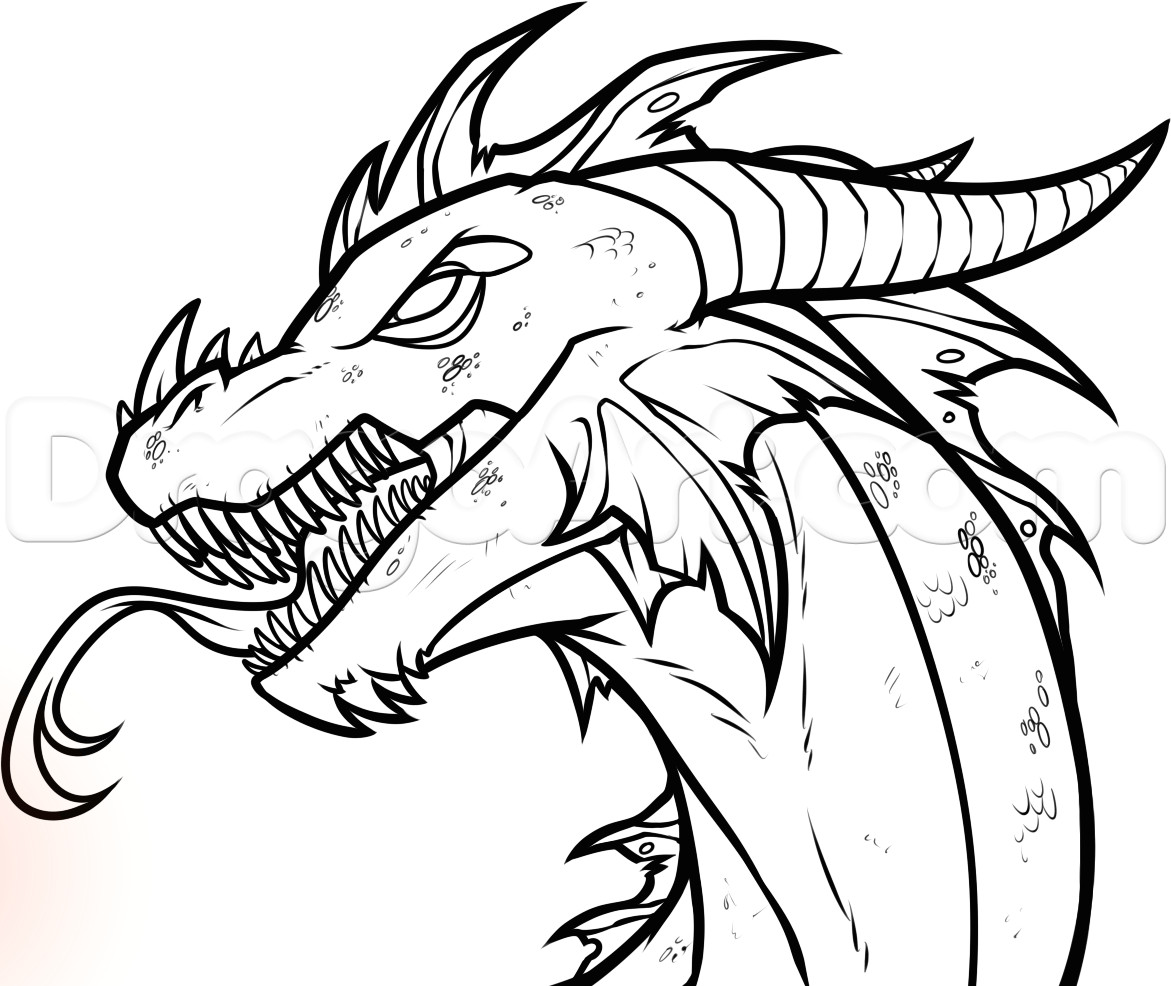 how to draw an easy dragon head step 12 more