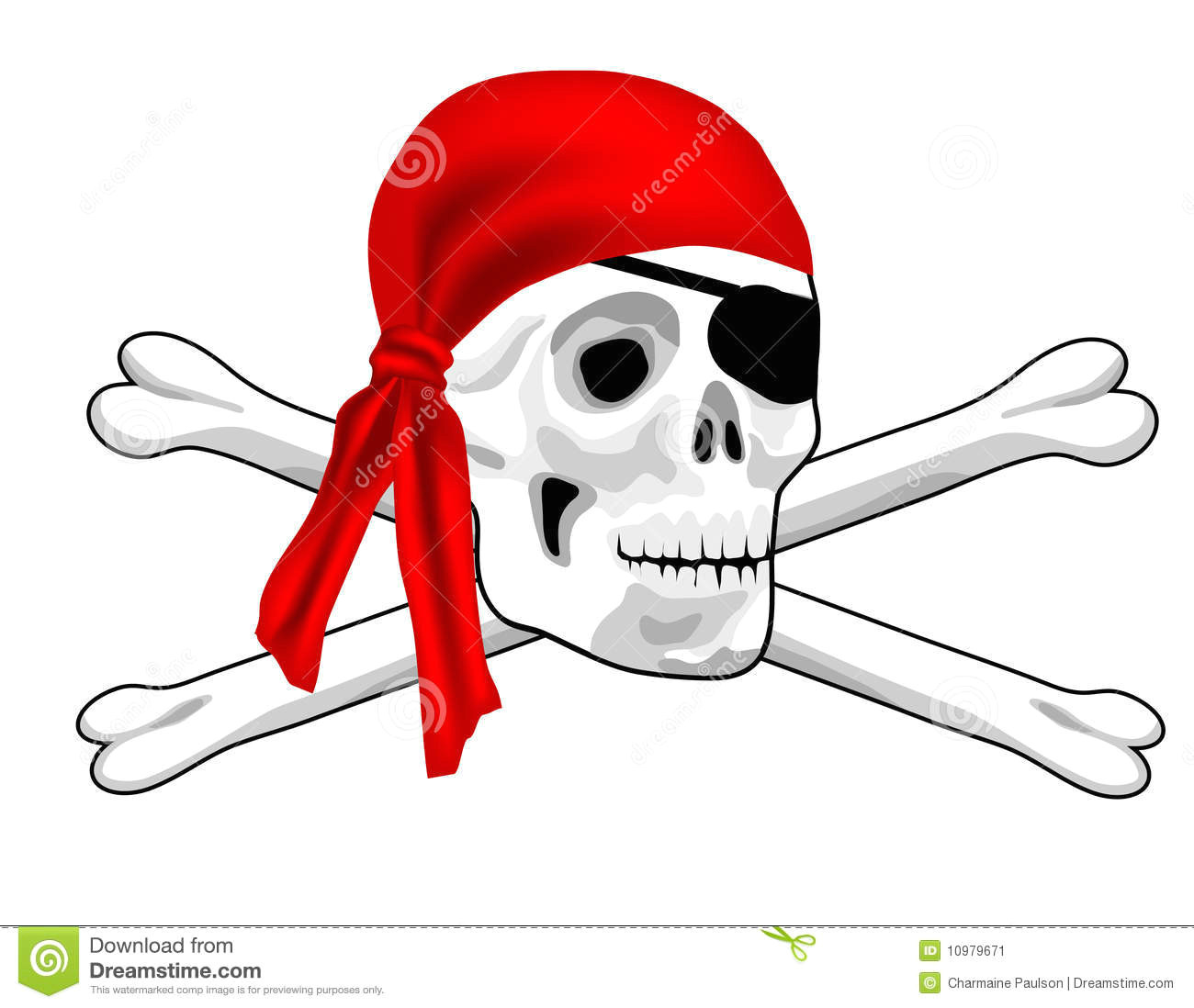 a graphic illustration of a pirate skull and bones