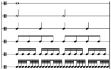 comparison of duple note values whole note