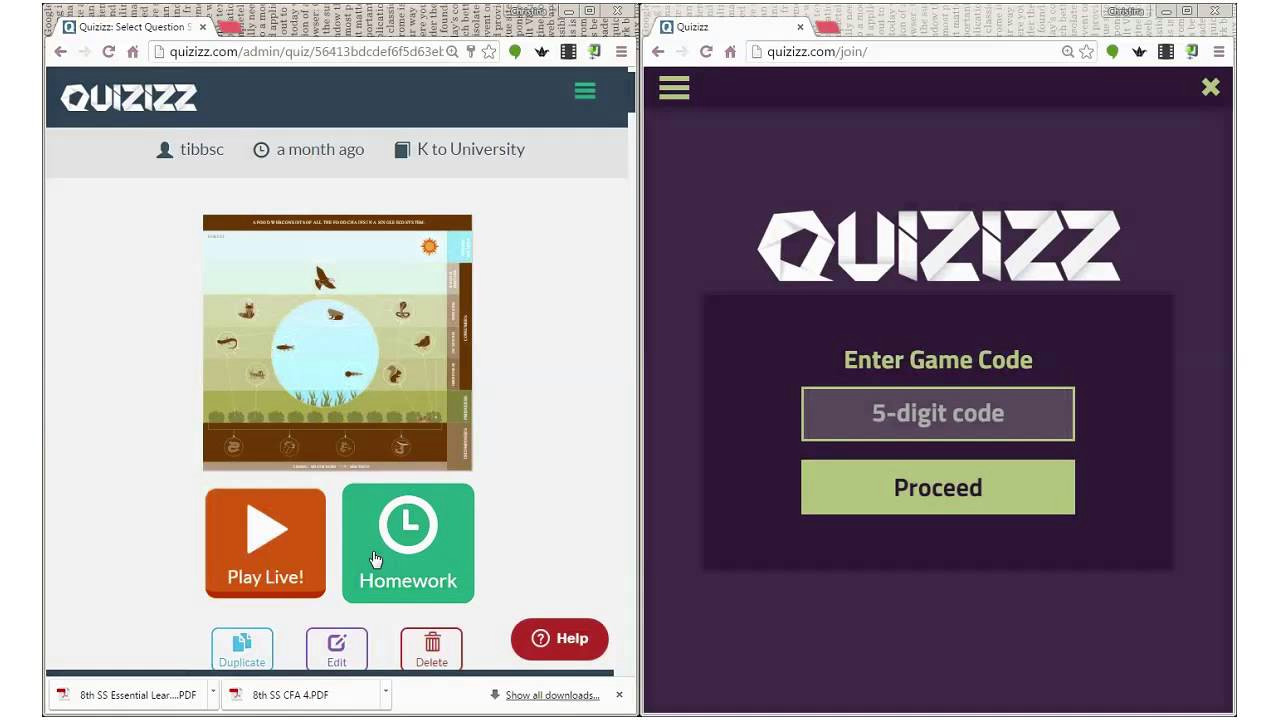 quizizz homework