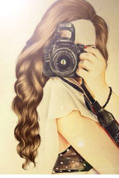 girl photographer drawing ragazza fotografa disegno art by kristina webb