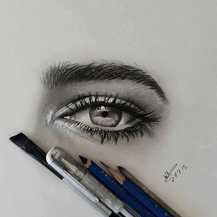 realistic eyes drawing by waleedart http webneel com 40 beautiful