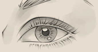 draw a realistic female eye