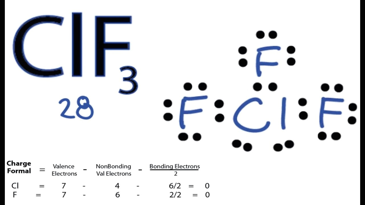 clf3 lewis structure how to draw the lewis structure for clf3 youtube