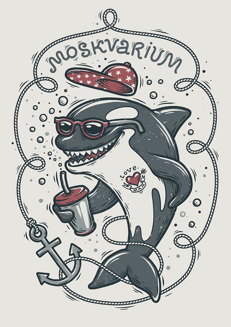 moskvarium on behance whale illustration whale art killer whales cartoon styles illustrations