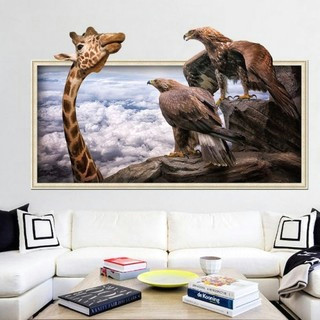 cartoon lovely 0d giraffes wall stickers bedroom living room background decor removeable stickers mm price in dubai uae compare prices
