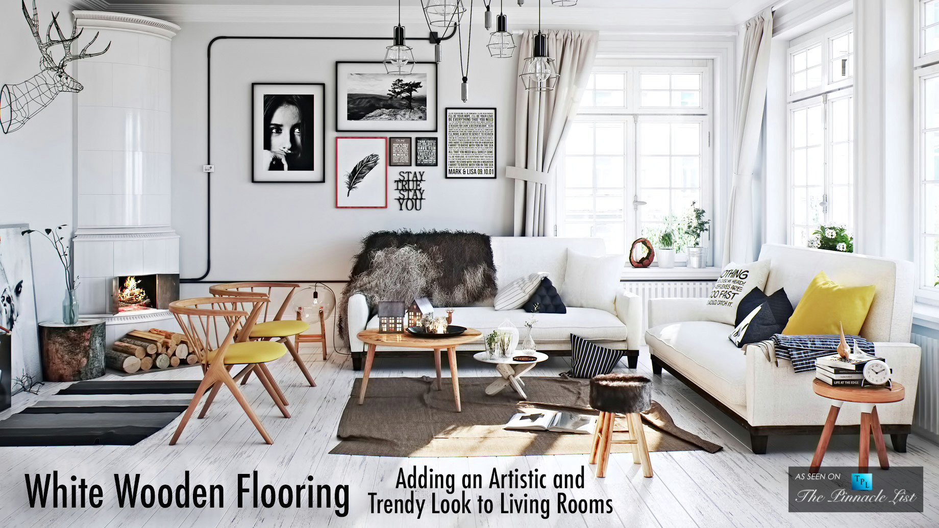 white wooden flooring adding an artistic and trendy look to living rooms the pinnacle list