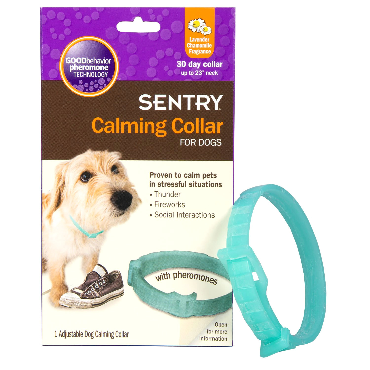 amazon com sentry hc good behavior pheromone dog collar 23 inch pet collars pet supplies