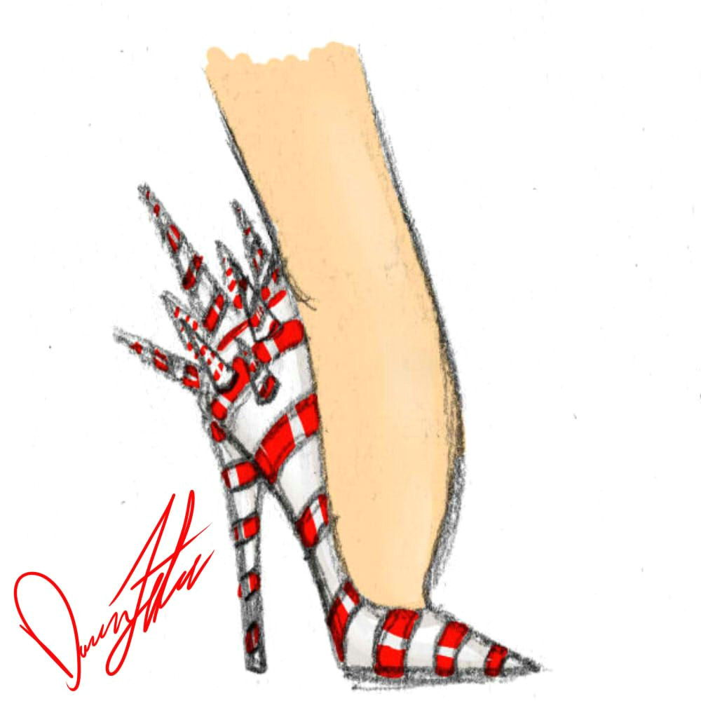 candy cane shoe drawing by daren the designer j tumblr