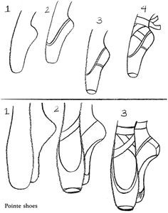 coloring activity pages how to draw ballet pointe shoes