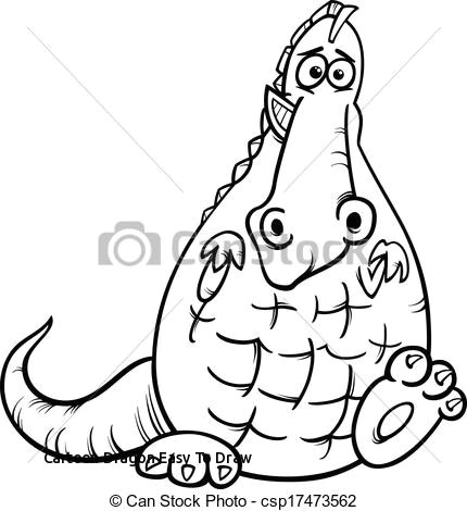 cartoon dragon easy to draw cartoon dragon coloring page black and white cartoon clip art of