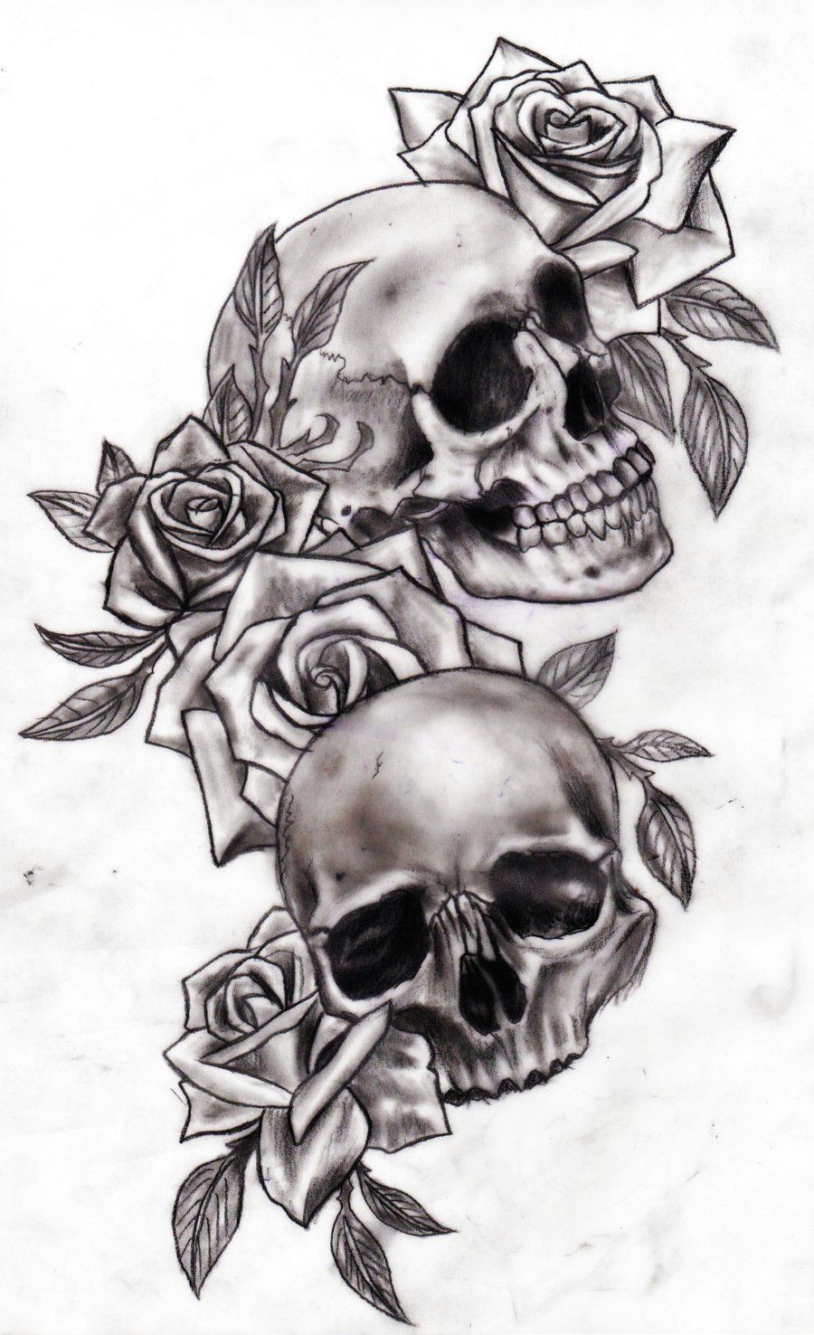 skull and rose tattoo classic i love this i want this on my back right below my live laugh love tattoo