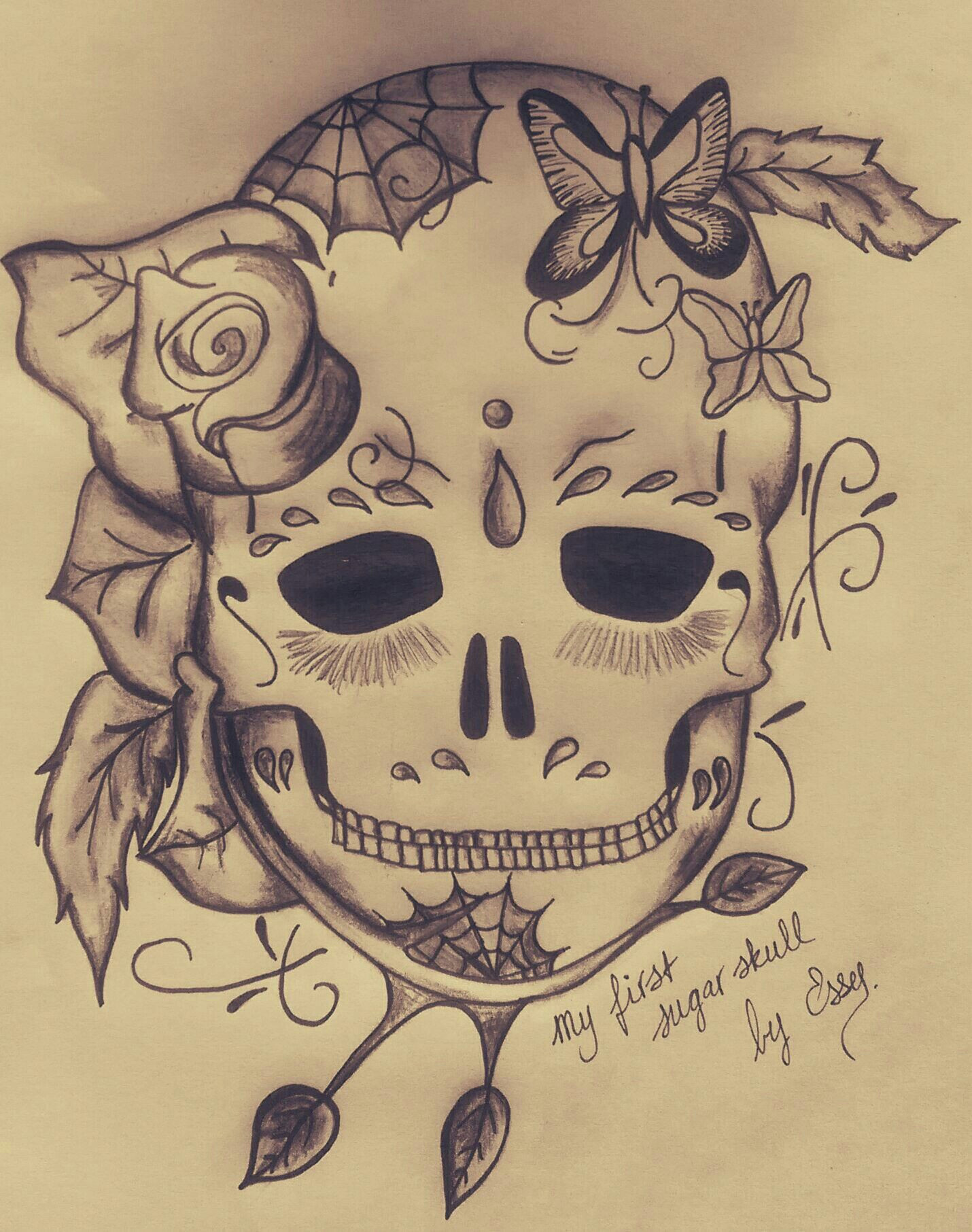 my first sugar skull by essy june 2016