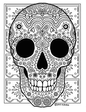 simple coloring pagescoloring pages for girlscoloring bookprintable adult coloring pagesfree coloringsugar skull designskull tattoossugar skullssugar skull