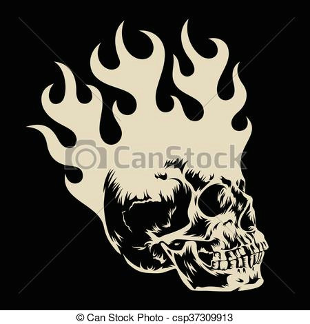the skull in fire t shirt graphics vintage vector illustration original graphic tee skull tattoo