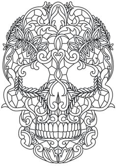 craft a dark and lovely look with this lace patterned skull stitched onto your favorite