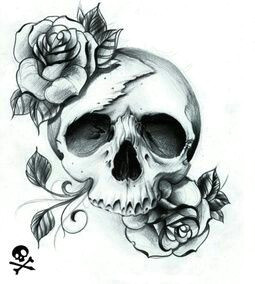 skull roses