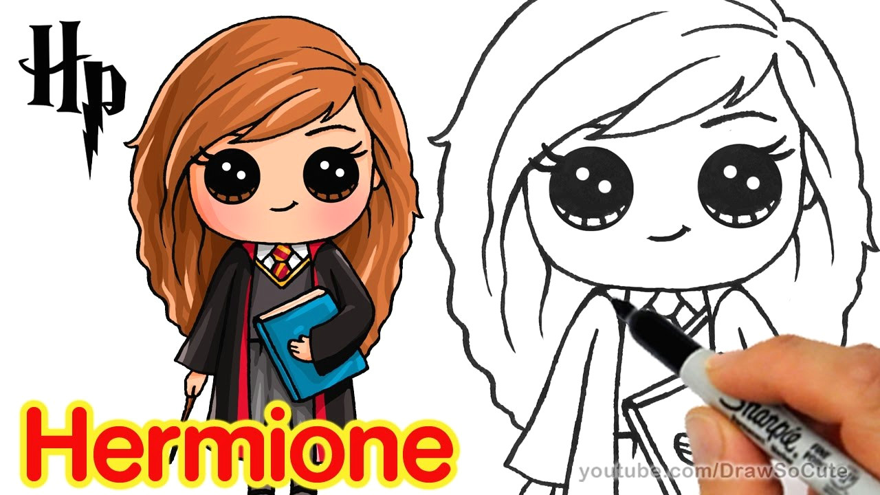 Drawing so Cute Harry Potter How to Draw Hermione Easy Harry Potter Youtube
