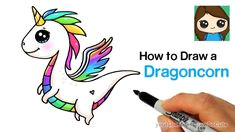 how to draw a dragon unicorn dragoncorn